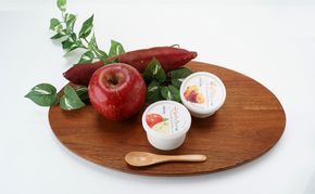 大河原町産ふじりんご＆紅はるかジェラート10個セット ジェラート アイス りんご リンゴ 林檎 ふじ さつまいも サツマイモ 紅はるか 菓子 お菓子 おやつ スイーツ デザート 宮城県 大河原町