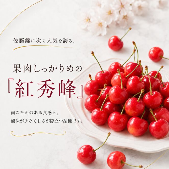 2027年発送 北海道 仁木町産 さくらんぼ 「紅秀峰」 M-L混合 600g (300g×2パック) 国産 旬のフルーツ 旬の果物 デザートサクランボ チェリー フルーツ 果物 果物類 仁木 [フルーツショップ妹尾観光農園] 
