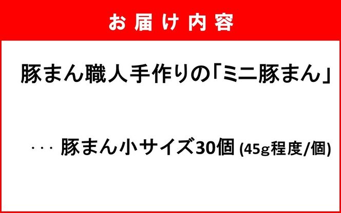 豚まん職人手作りの「ミニ豚まん30個」_1489R
