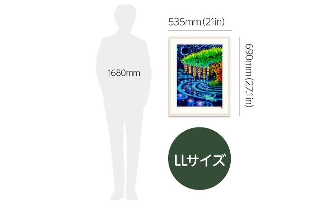 ［琉球イラストレーション］ 与儀勝之 『サガリバナ / Barringtonia』 額装LLサイズ インテリア 雑貨 アート おしゃれ おすすめ 沖縄市 / yogima office[BCAI024]