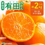 DZ6220_【2026年先行予約】家庭用 有田みかん 和歌山 小玉(2S,3Sサイズ混合) 約2kg