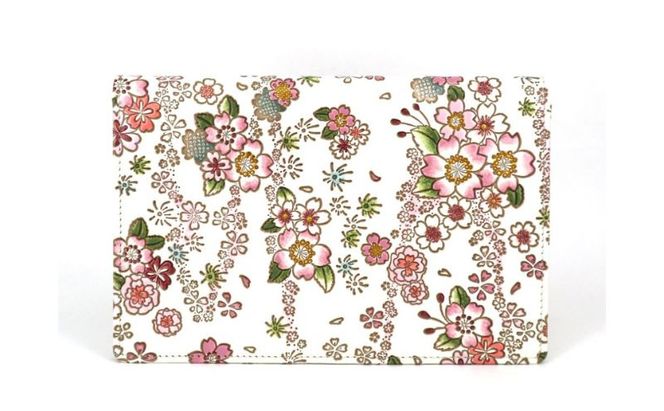 【文庫屋大関】パーソナルホルダー　かすみ桜【皮革工芸品】 民芸品 雑貨 日用品 文房具 革小物 革製品 ファイル ケース 