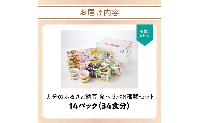 【K05004】大分のふるさと納豆 食べ比べ8種類セット