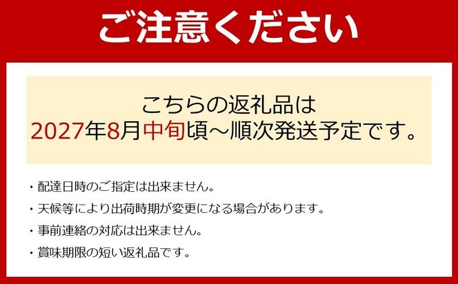 【先行予約】巨峰 種なし 有田巨峰村の巨峰 3kg( 5房 ～ 9房 ) 和歌山県産【2027年8月中旬～順次発送】【みかんの会】AX284