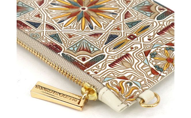 【文庫屋大関】すっきりカードケース　カロ＜ブロンズ＞【皮革工芸品】 ファッション小物 雑貨 フラグメントケース 小銭入れ付き 収納 スマート 日本製 