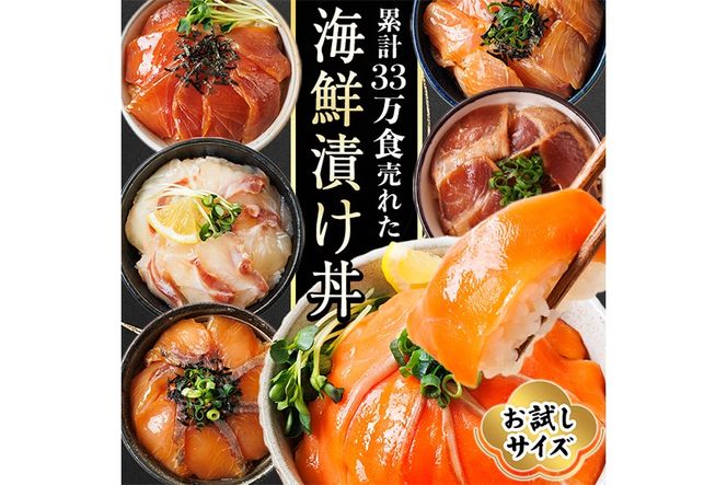 ＜お試しサイズ＞海鮮 お魚 漬け丼 6種 セット ぶり 真鯛 カンパチ マグロ サーモン カツオのたたき 食べ比べ 簡単 便利 小分け 個包装 まだい 鰤 鮪 鰹 お取り寄せ 海鮮丼 時短 【UZ-16】【請関水産】