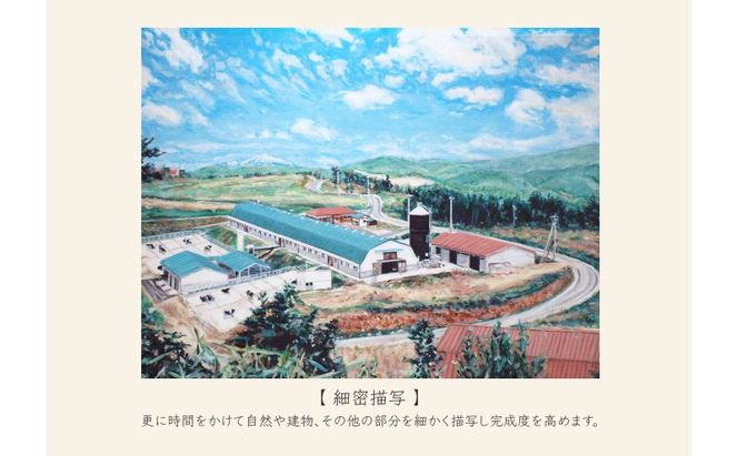 油絵で小さな風景画を細密に描きます（18×18cm）（福岡県大刀洗町