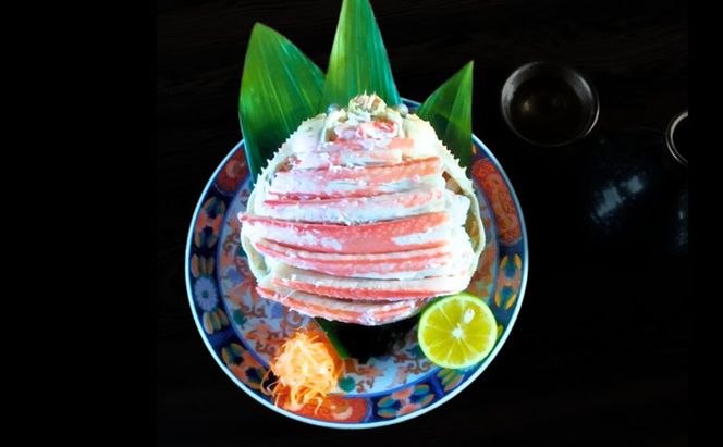【配送日指定可】【数量限定】夫婦蟹 甲羅盛セット 松葉蟹 ほぐし身（特々特大）※活き蟹（1,200g級）とコッペがに（中サイズ3個） myz05 myz11 myz16