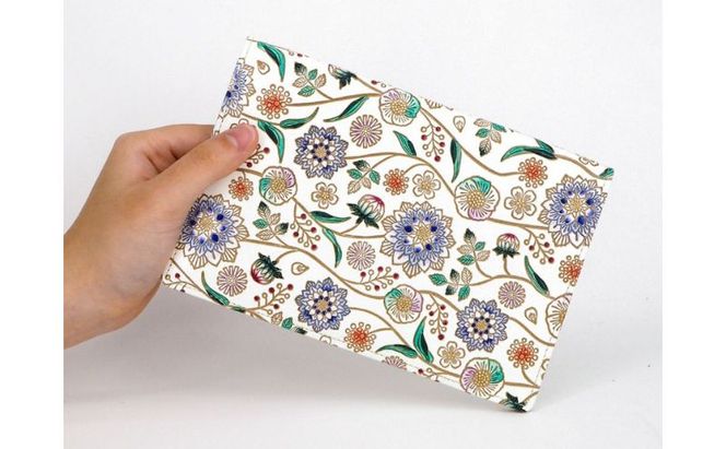 【文庫屋大関】パーソナルホルダー　ダリア＜コバルトブルー＞【皮革工芸品】 民芸品 雑貨 日用品 文房具 革小物 牛革 ファイル ケース 