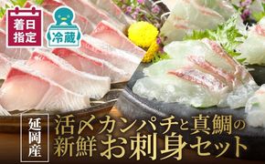 延岡産活〆カンパチと真鯛の新鮮お刺身セット　N019-YB435