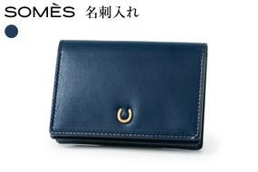 SOMES 名刺入れ PT-89 ネイビー [ソメスサドル 北海道 砂川市 12260812-c]ソメス カードケース 名刺ケース 紺 メンズ レディース ブランド 日本製 国産 レザー 革 革製品 somes saddle