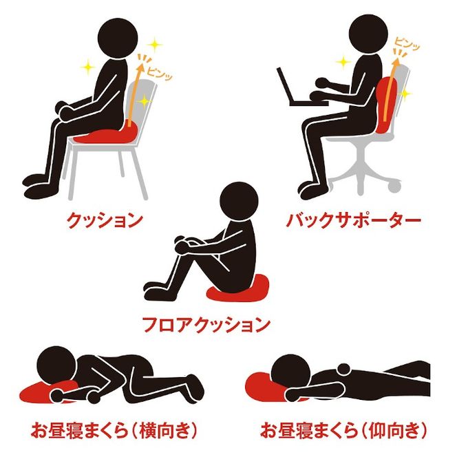 MOGU プレミアムホールクッション WRE（ワインレッド）