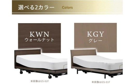 フランスベッド電動リクライニングGS-03C（2モーター：背上げ・脚上げ／3モーター：背上げ・脚上げ・上下昇降）脚付きタイプ／キャスタータイプ　マットレス・手すり付き（シングル）