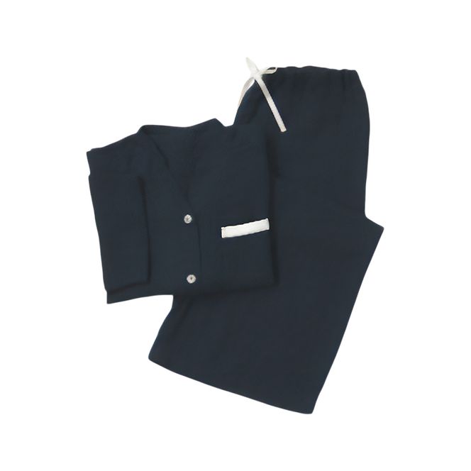 PGガーゼ 夏ガーゼパジャマ レディス ネイビー