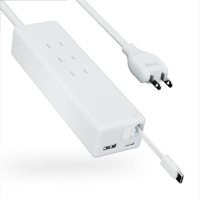 CIO 電源タップ マルチタップ 延長コード 1.5m USB-C×2 USB-A×1  Mate Tap002 ナチュラルホワイト｜小型 軽量 おしゃれ 便利 [2668]
