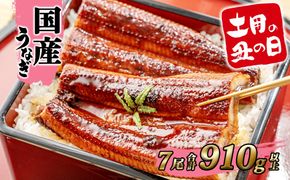 【土用の丑の日までにお届け】うなぎ 蒲焼 7尾 910g以上 国産 鰻 人気 うなぎ蒲焼き うな重 簡易袋 魚 魚介 ギフト K2397