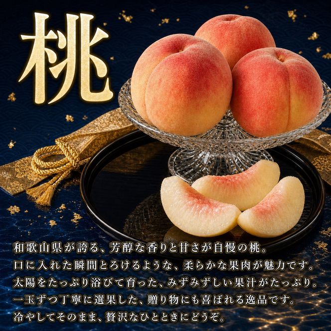 【7・8・10月 全3回】紀州和歌山産旬のフルーツセット（桃・シャイン・ひらたねなし柿）定期便 【魚鶴】【UT66】 303446_XF91135
