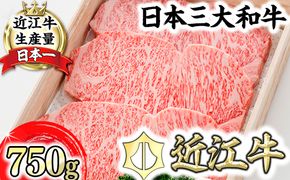 【森村商会】特選近江牛ロースステーキ250g×3枚【L004W】（国産牛　和牛　ブランド牛　ブランド和牛　黒毛和牛　牛肉　肉　高級　人気　おすすめ　神戸牛　松阪牛 に並ぶ 日本三大和牛 近江牛）