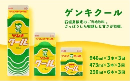 【ふるさと納税限定】【定期便_3回】八重山ゲンキ乳業 全種バリューセット【八重山ゲンキ乳業】【ゲンキ牛乳】【石垣島のソウルドリンク ゲンキクール】【ゲンキカフェ】【さんぴん茶ミルクティー】GN-004-t03