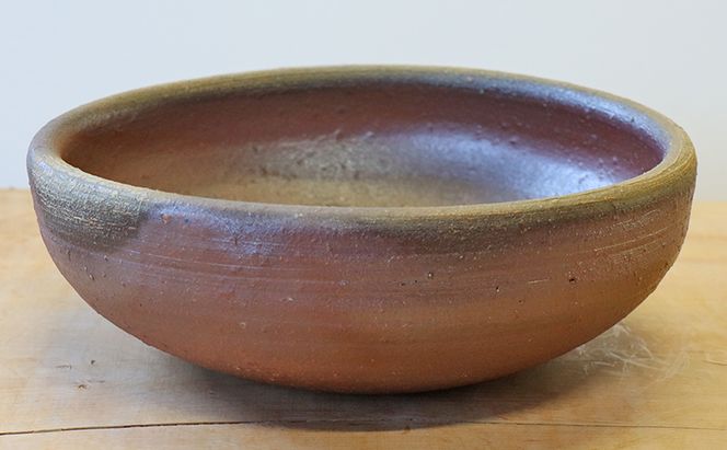 洗面ボウル 洗面鉢  洗面器  (盆栽鉢としても可) 景色：ゴマ・ヒダスキ・サンギリ　※複数種類からお選びください。【備前焼 東児の花窯】 