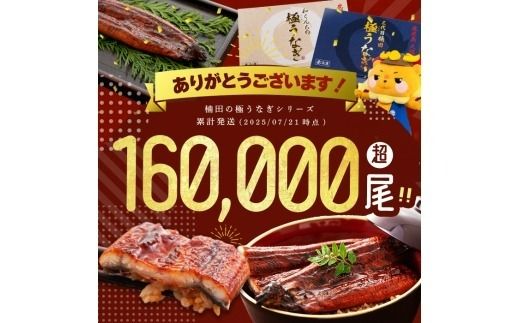 楠田の極うなぎ蒲焼130g以上×1尾・白焼130g以上×1尾(計260g以上) a4-094