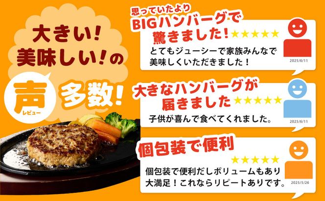 CFX0024 【黒毛和牛入り】特大ハンバーグ 200g×20個【BIGサイズ