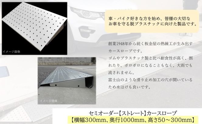 セミオーダー【ストレート】「カースロープ」【横幅300mm、奥行1000mm、高さ50～300mm】