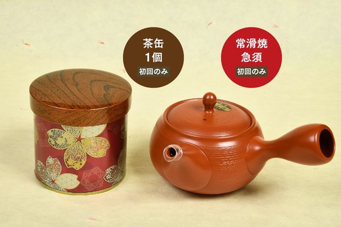 【毎月お届け6回】特上煎茶八重2本と季節のお茶1本(合計100g×3本) 【佐賀県産 銘茶 嬉野茶 知覧茶 まろやか コク 香り お徳用 定期便】(H047104)