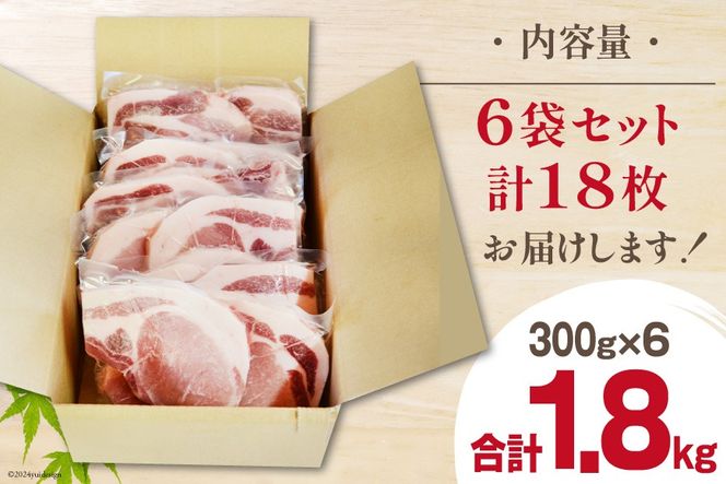 豚肉 ロース とんかつ用 300g ×6 計 1.8kg [甲斐精肉店 宮崎県 美郷町 31as0090] 冷凍 小分け 宮崎 豚 真空パック とんかつ リブロース
