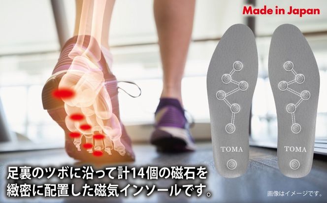 030D245 【スピード発送】TOMA磁気インソールM～Lsize（24cm～30cm）