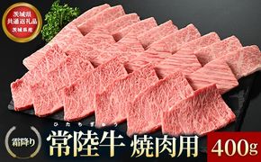【茨城県共通返礼品】茨城県産 常陸牛 霜降り 焼肉用 400g