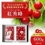 2027年発送 北海道 仁木町産 ジャンボサイズ さくらんぼ 【 紅秀峰 】2Lサイズ以上 300g×2パック 計600g 　サクランボ チェリー フルーツ 果物 果物類  仁木町 仁木 [嶋田茂農園匠]