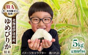 ＜先行予約＞【6回定期便】令和8年産 ゆめぴりか 精米 5kg｜生産者直送 北海道伊達産 北海道 ブランド米【tkk-013】