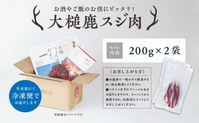 【ジビエ】大槌産 鹿肉（スジ肉 200g×1パック/200g×2パック計400g）｜肉 大槌ジビエ 岩手県 大槌町 いわて iwate 三陸 MOMIJI
