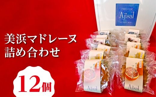 美浜マドレーヌ詰め合わせ　12個 （6種×2個） ｜ マドレーヌ 焼き菓子 洋菓子 おやつ お菓子 おかし スイーツ おすすめ 人気 詰め合わせ セット 贈り物 プレゼント ギフト 愛知県 美浜町