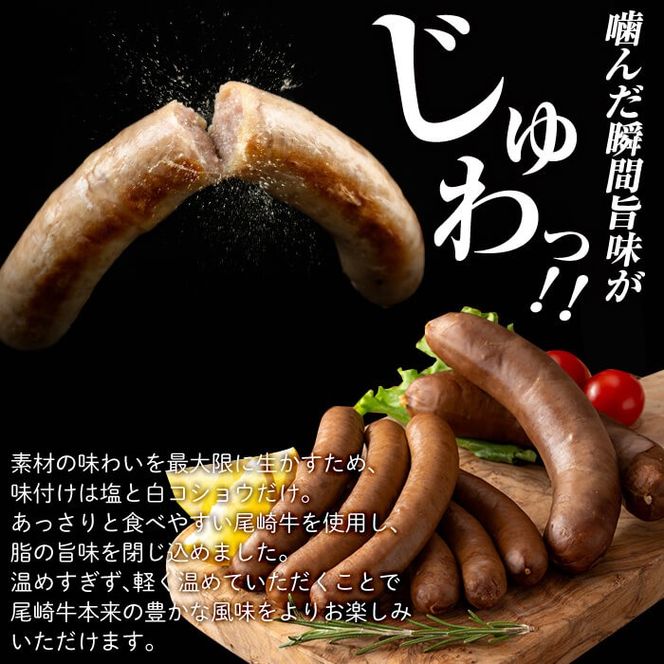 a1046 尾崎経産牛無添加ソーセージセット(ウインナー・フランクフルト)【鹿児島ますや】 姶良市 国産 牛肉 無添加 ウインナーソーセージ フランクフルト ウインナー 鹿児島