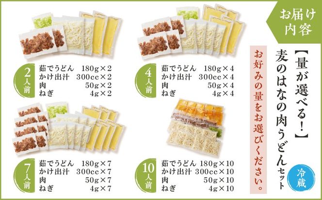 ＜量が選べる！＞麦のはなの肉うどんセット  K071-005_SKU