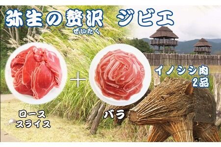 【定期便3回】脊振ジビエ イノシシ肉(ロース バラ)2品詰合せ800g 【佐賀 佐賀県産 猪 ロース バラ スライス 焼肉 しゃぶしゃぶ 鍋物】(H072125)