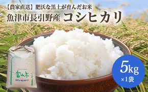 【早期予約】令和7年度産 肥沃な黒土で育ったお米 魚津市長引野産 こしひかり 5kg ※北海道・沖縄・離島への配送不可 ※2025年10月上旬～12月下旬頃に順次発送予定