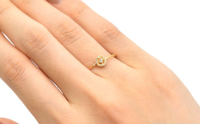 K18ダイヤブリリアントリースリング0.09ct　R223 260-016