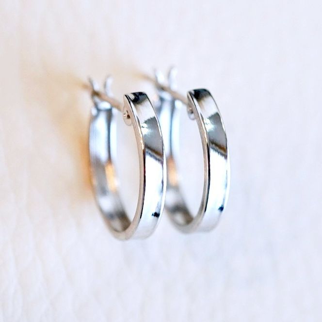 Pt900 プラチナ 地金 フープ ピアス (直径13mm) 保証書付 KO-0021 SWAD020