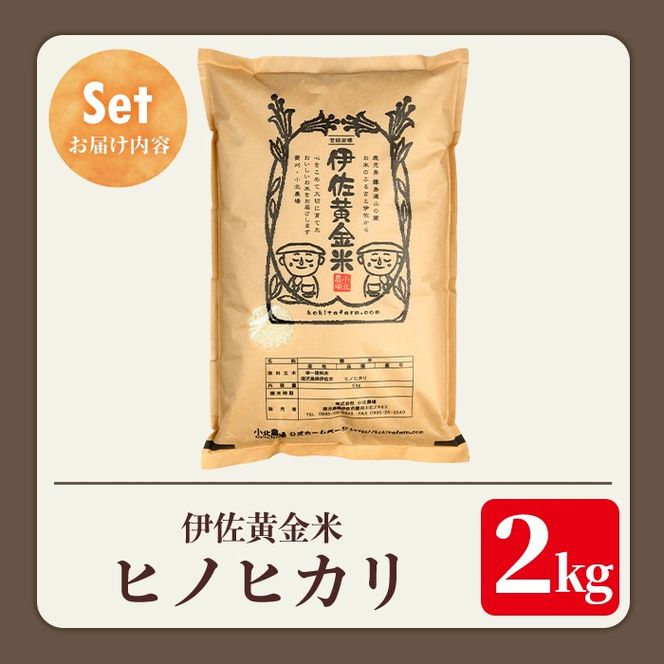 isa953 《数量限定》令和7年産 小北農場のお米 伊佐黄金米〈ヒノヒカリ〉(2kg) 鹿児島 伊佐 お米 特別栽培米 伊佐米 白米 ヒノヒカリ ひのひかり おにぎり ごはん 【小北農場】