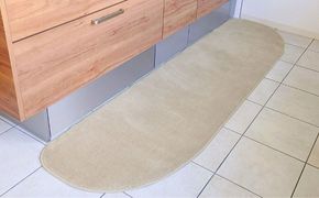 diw0225 北欧風キッチンマット ラグマットタイプ 65×210cm ゆりかご型 アッシュベージュ 抗菌防臭 SEK 織人しきもの屋工房