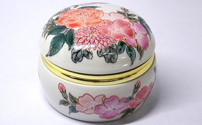 九谷焼オルゴール　花ごよみ a05 焼き物 民芸品 工芸品 雑貨 