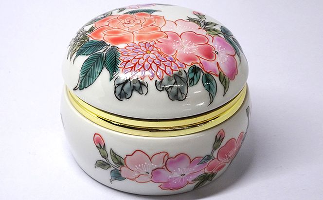 九谷焼オルゴール　花ごよみ a05 焼き物 民芸品 工芸品 雑貨 