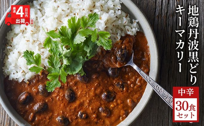 キーマカレー 地鶏丹波黒どりと丹波黒大豆のキーマカリー 30食セット 最短4日以内発送