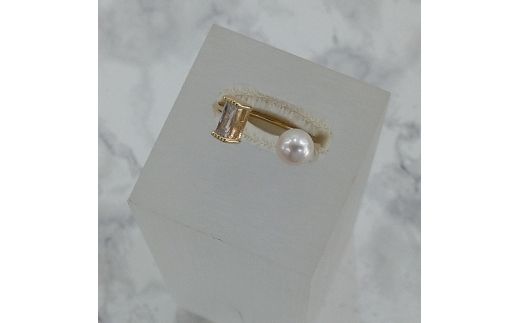 20-41伊勢志摩あこや本真珠リング(バケットカット)G