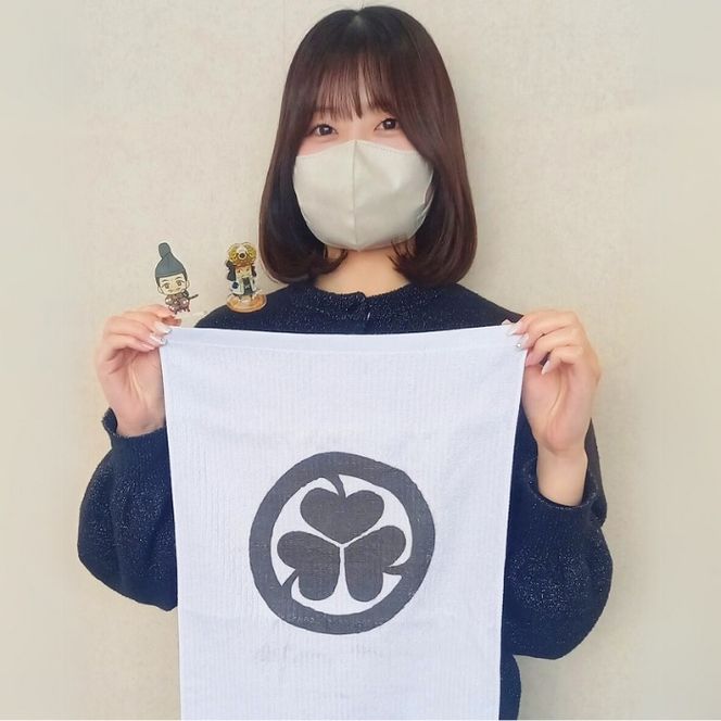 Z-33a-2 【戦国の覇者】徳川家康（しかみ像）　アクスタ＆ゆる三葉葵タオルセット