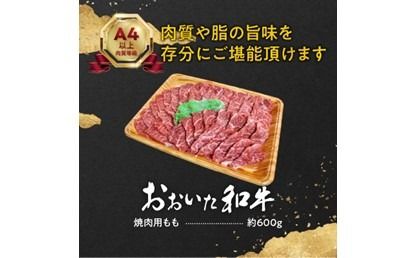 【A01121】おおいた和牛もも焼肉用　約600ｇ