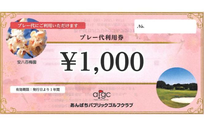 あんぱちパブリックゴルフクラブ利用券 5000円 チケット クーポン 利用権 スポーツ ゴルフ ゴルフ場 プレーチケット あんぱちパブリックゴルフクラブ 安八町 岐阜県